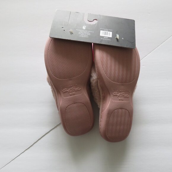 Marilyn Monroe Fuzzy Slipper Pink Heart Memory Foam Slides Flip Flops - Picture 5 of 6